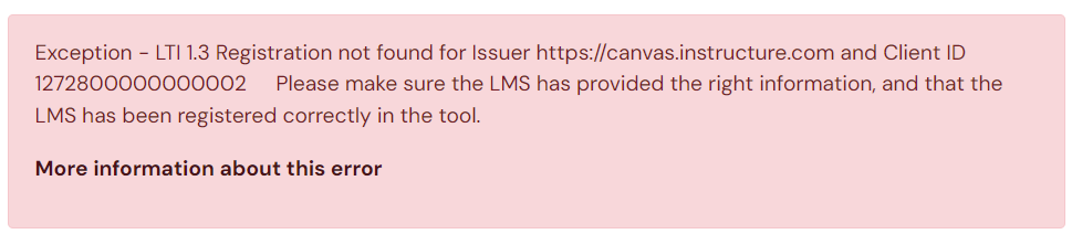 Canvas LTI error