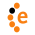 Logo von eLeDia | kleine e mit Punkten, die ein Netzwerk symobilisieren